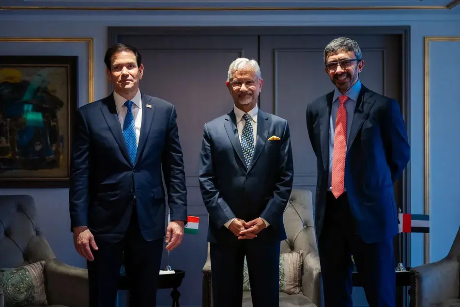 Abdullah bin Zayed joins trilateral meeting with FMs of US, India